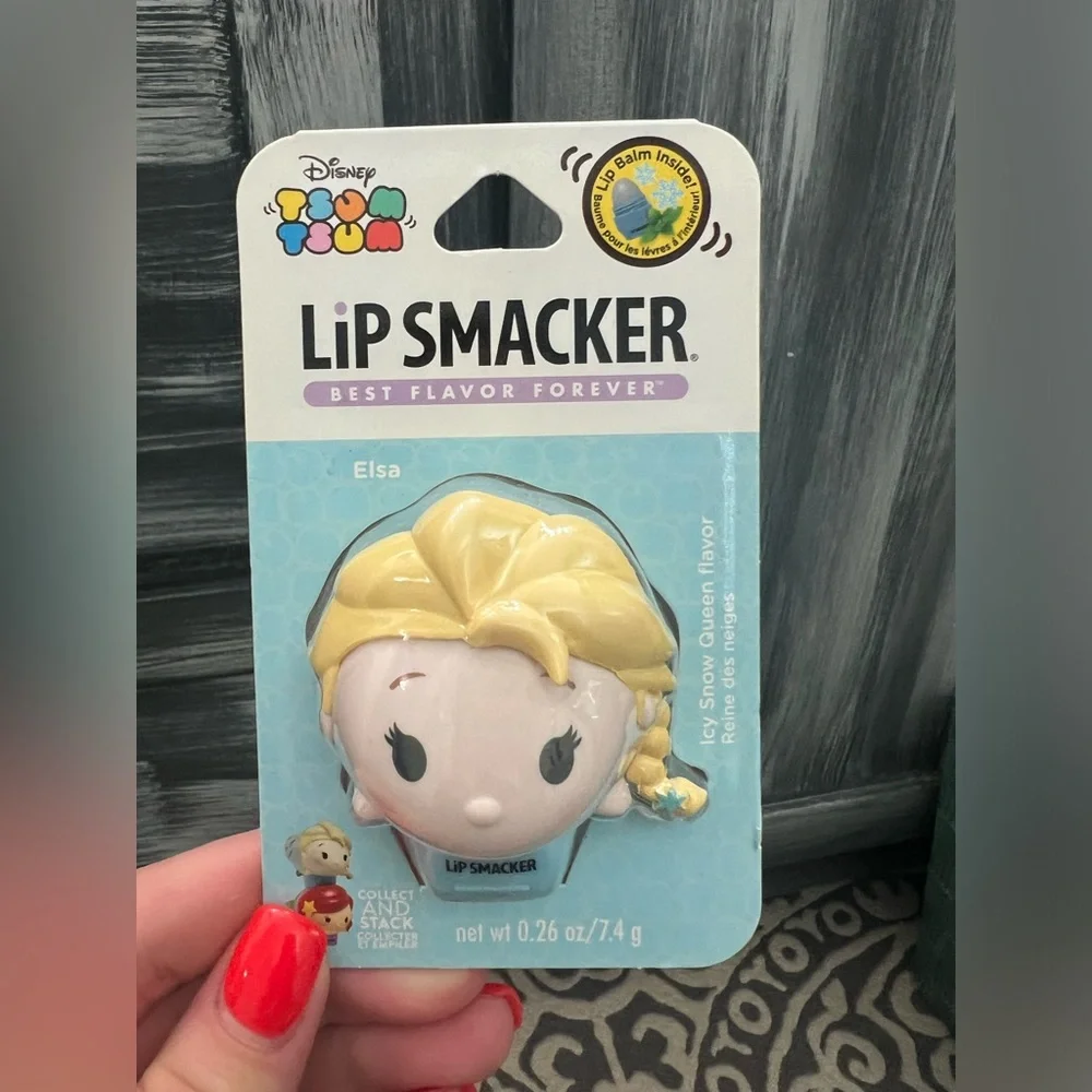 NWT Lip Smacker Disney Tsum Tsum Elsa Icy Snow Queen Lip Balm